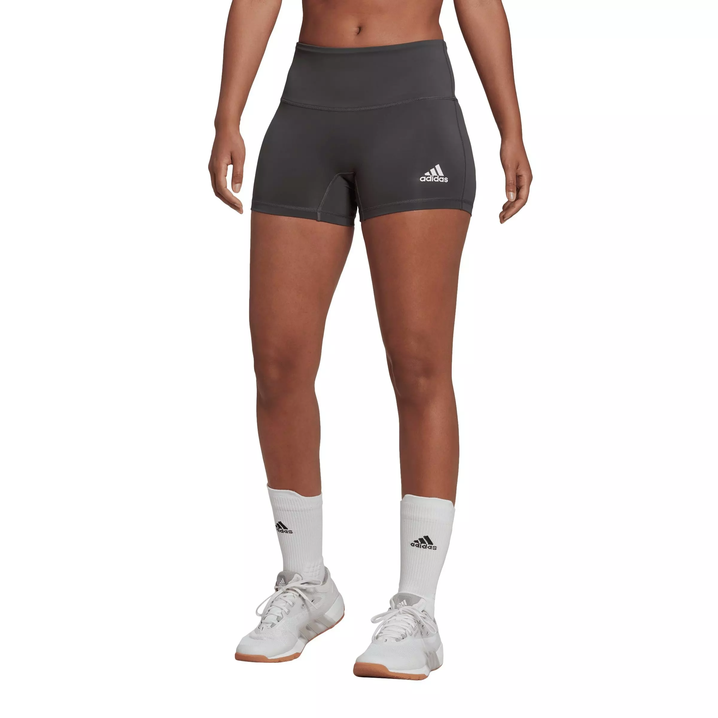 Adidas Women s 4in Grey White Volleyball Shorts Xs